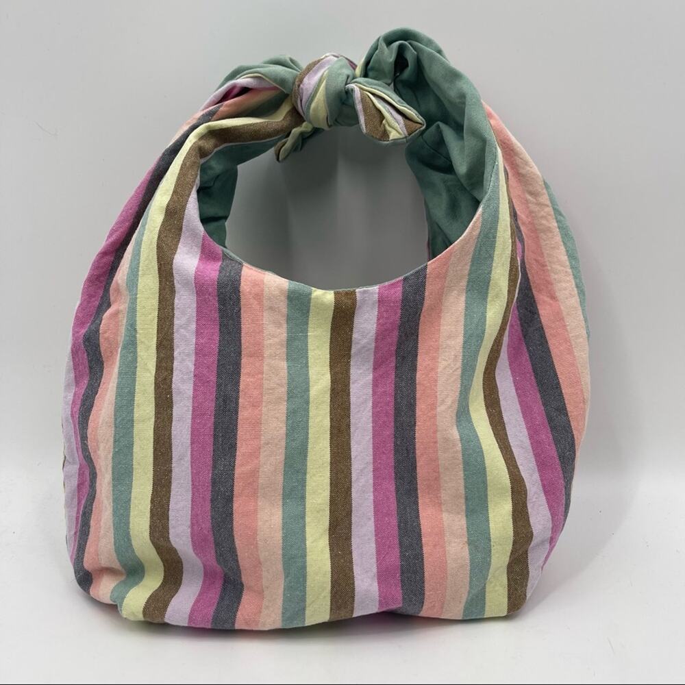Rainbow Pride Stripe Purse Tote Adjustable Tie Multicolor CarryAll Shoulder Bag - Picture 12 of 13